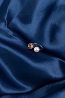 Bague en perle d'eau douce rose blanche