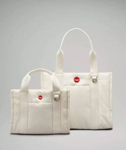 Nuevo Bolso Tote Casual de Pana Bicolor Lulu, Bolso de Mano con Logotipo Personalizado Impreso - Product Image 1