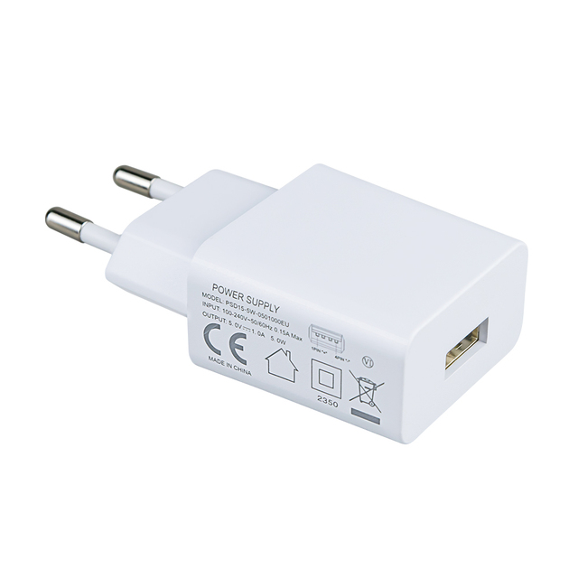 Wholesale CE FCC Certified Mobile Phone Charger 5V 1A USB Charger EU US Plug 5W Adapter USB Charger for iPhone Samsung
