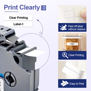 Ruban d'impression compatible ORISON TZe 221 9 mm noir sur blanc, ruban d'étiquetage laminé pour imprimante <span class=keywords><strong>Brother</strong></span> <span class=keywords><strong>P</strong></span>-<span class=keywords><strong>touch</strong></span> <span class=keywords><strong>PT</strong></span>-D210 <span class=keywords><strong>PT</strong></span>-D460BT - Product Image 3