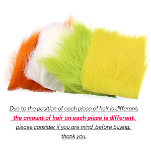 Materiale per Costruzione Mosche da Pesca 6X6CM, Pelo di Capra Mini Bucktail per Jig e Streamer - Product Image 5