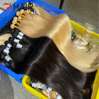 Extensions de Cheveux Humains Vierges Brésiliens et Cambodgiens de Haute Qualité 613, Alignées sur la Cuticule, Sans Nœuds/Sans Chute, à Onglets