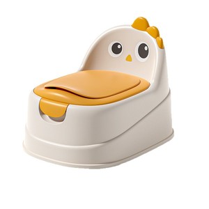 Siège d'apprentissage de la propreté pour enfants en forme de poulet, pour 1-2 ans, en PP, facile à nettoyer, avec couvercle et cuvette amovible - Product Image 2