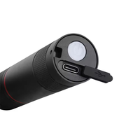 Linternas y Antorchas con Zoom para Acampar al Aire Libre, Mini Linterna LED con Batería Integrada, Linterna Táctica