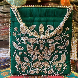 Sac à main de créateur ethnique de mariée ethnique pour dames Potli Batua sac de soirée de créateur sacs Potli pour femmes sac à main - Product Image 1