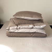 Parure de lit 50S 100% coton brossé ultra doux effet peau de pêche, épaisse et chaude, anti-boulochage pour l'hiver humide et froid