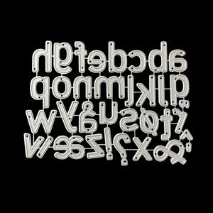 Matrices de découpe en métal personnalisées pour l'<span class=keywords><strong>alphabet</strong></span> minuscule, pour loisirs créatifs, fabrication de cartes, scrapbooking, pochoirs en relief - Product Image 4