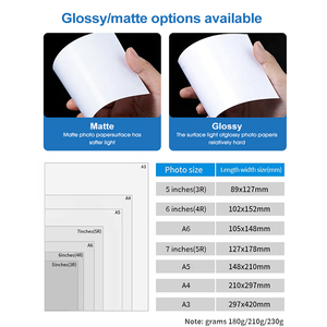 Carta Adesiva Impermeabile per Stampanti a Getto d'Inchiostro a Basso Prezzo, Carta Fotografica Lucida Monofacciale o Bifacciale per <span class=keywords><strong>Stampa</strong></span> a Getto d'Inchiostro - Product Image 2