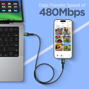 สายชาร์จโทรศัพท์แบบ USB-C คุณภาพสูง 25W ชาร์จเร็ว 5A 3A 2.4A สำหรับ iPhone 15 14 13 12 Pro Max - Product Image 3
