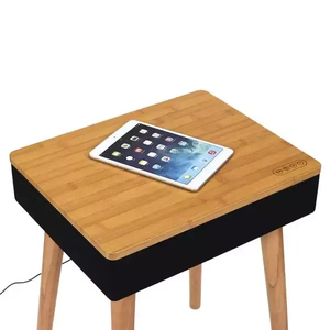 Loa Sạc Cảm Ứng Không Dây Âm Nhạc Đa Năng Bằng Gỗ MDF Cho Phòng Khách Mới Bàn Cạnh Giường Thông Minh Cho Phòng Ngủ - Product Image 4