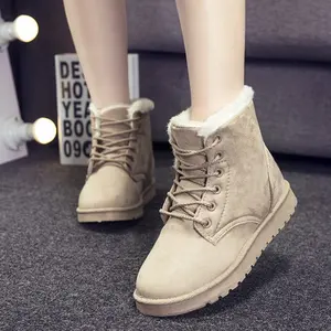 Fashion Sepatu Bot Bulu Wanita, Sepatu Bot Salju Wanita Cantik Desain 2021 Musim Dingin Baru