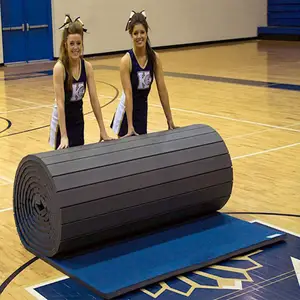 Wholesale Cheerleading Roll Mat Gymnastics Rolled Up Cheer Gymnastics Mats Spring Floors Thick Gymnastics Mat