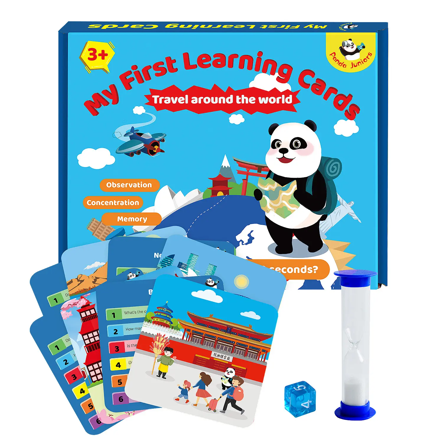 Panda Juniors Kinder Lernspiel zeug Ask & Question Kartenspiele Flash-Lern karte für Kinder Frühe Bildung