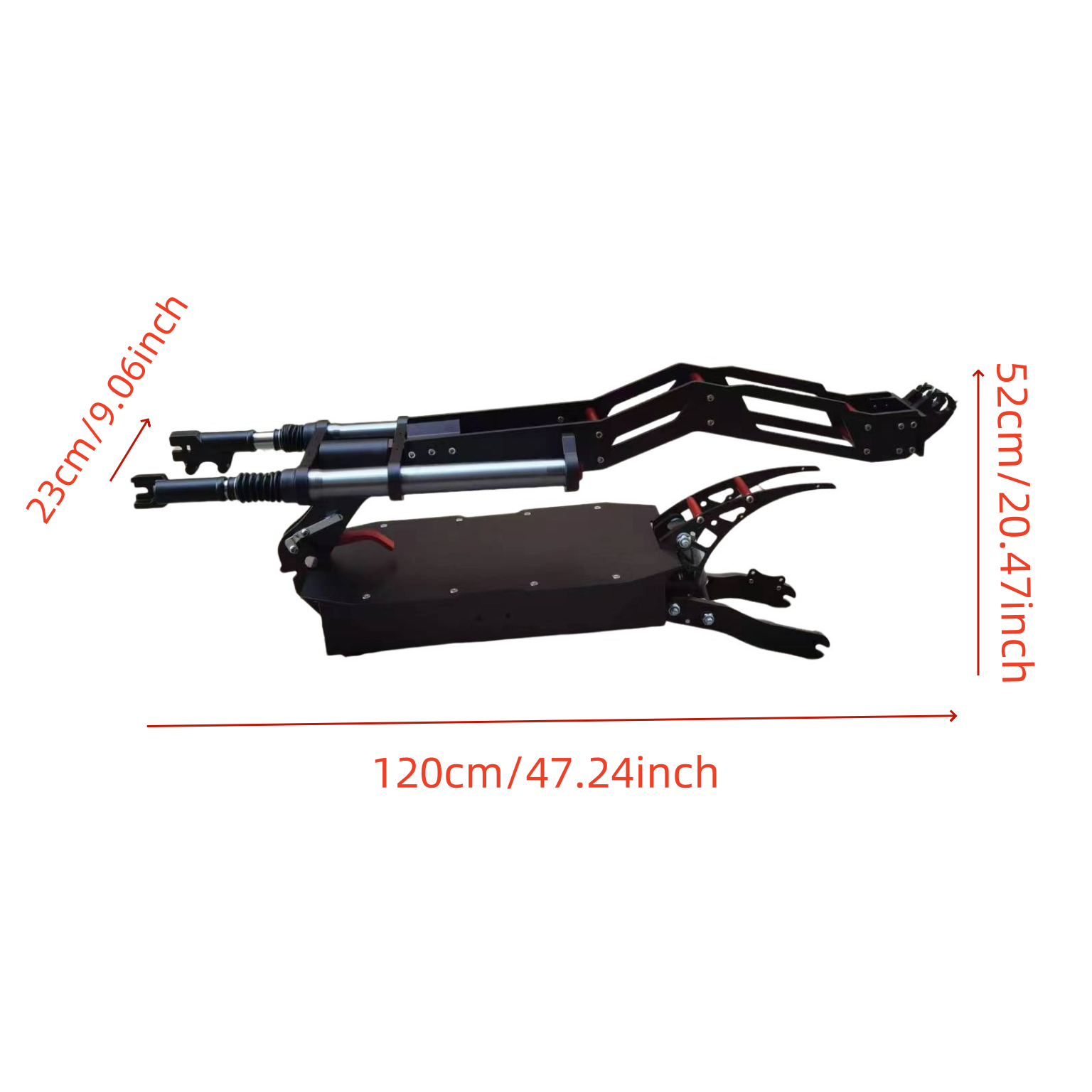 Cadre Complet Scooter électrique Geofought E5B – 11 Pouces, Pliable, Tout Noir – Pour Adultes Et Ados