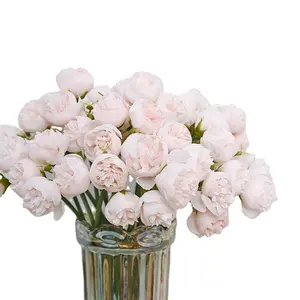 Vendita calda Bouquet di rosa di seta Amazon all'ingrosso fiori artificiali fiori di lusso per la casa di nozze fiori decorativi fotografia