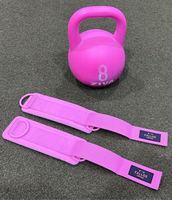 Sangles de cheville et de poignet rembourrées, réglables et confortables, en tissu polyester, avec anneau en D, pour exercices de fessiers sur machine à câble