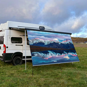 Bâche de camping en maille à motif personnalisé, résistante aux UV, au déchirure et au soleil, portable, utilisable comme auvent de camping-car et écran pour événements photographiques en extérieur - Product Image 2