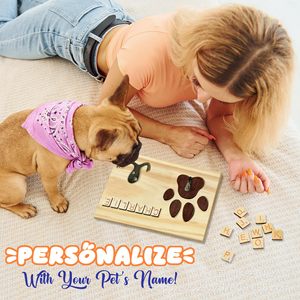 Soporte de pared de madera para collares de mascotas con diseño de pata y placas para nombres, para perros y gatos, soporte para correas, perchero y gancho de almacenamiento. - Product Image 2