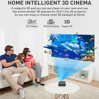 Proyector DLP P11 4K Android 9.0 DDR4 4GB 32GB Mini Proyector LED Portátil Wifi 5G 3D Cine en Casa