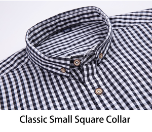 Camicie da <span class=keywords><strong>uomo</strong></span> di alta qualità da <span class=keywords><strong>uomo</strong></span> piccole Plaid manica lunga Slim Fit camicie da <span class=keywords><strong>uomo</strong></span> <span class=keywords><strong>a</strong></span> quadretti 100% Casual in cotone abiti da <span class=keywords><strong>uomo</strong></span> - Product Image 2