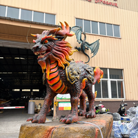 Modèle d'animal dinosaure animatronique réaliste personnalisé avec capteur infrarouge électrique pour parcs d'attractions, intérieur/extérieur, aéroports, garderies