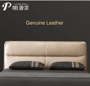 Tempat tidur kulit Modern desain terbaru pabrik grosir 1 buah Harga MOQ kulit mewah ukuran king tempat tidur - Product Image 4