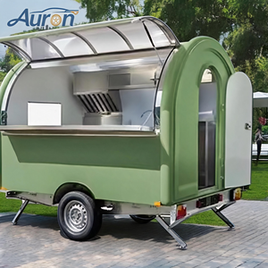 Camión de Comida Móvil Retro Moderno, Remolque de Comida de Acero Inoxidable, Lámina Galvanizada, Fibra de Vidrio y Aluminio para Servicio de Comida Rápida al Aire Libre - Product Image 5
