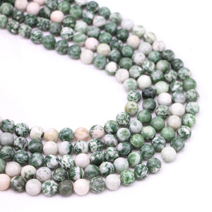 Natural <b>Blue</b> Spotted Stone Loose <b>Beads</b> Round 8mm For Bracelet Making DIY Jewelry Accessories Wholesale - Product Image 1