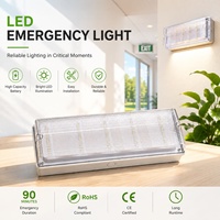 Letrero de Salida de Emergencia LED Recargable con Batería de Ni-Cd, de Montaje Rápido en Superficie, IP65, Personalizado OEM, para Instalaciones Comerciales