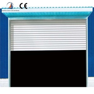 Hiện đại điện tự động Roll-up cửa công nghiệp Windproof Con lăn màn trập với bề mặt hoàn thành cho sử dụng ngoài trời - Product Image 1