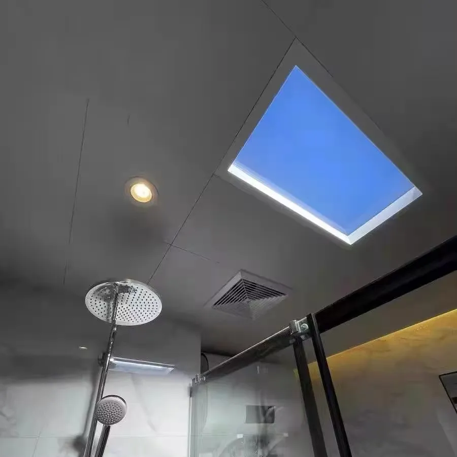 현대 디자인 투야 앱 LED 블루 스카이 천장 패널 램프 스위치 분위기 스마트 기능과 인공 채광창 루핑