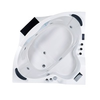 Baignoire thermostatée de massage double surface Qianshengjia, design triangulaire en forme d'éventail, immersion profonde pour appartement, modèle Cyber Celebrity