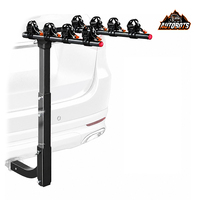 Porte-vélos pliable robuste AUTOBOTS pour 4 vélos, fixation sur attelage, anti-oscillation, sans vacillations, pour SUV, camion, camping-car, récepteur de 2 pouces