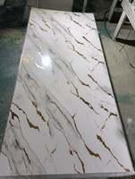 Panneau mural imperméable à l'eau en PVC, feuille de marbre, 1220*2440*3mm, pour décoration intérieure, panneau UV