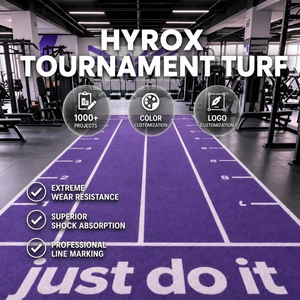 Césped Artificial para Gimnasio de 15 mm de Altura de Pelo, 6600 Dtex, 8F, 63000 Puntadas, Calibre 3.5 mm, Base de PPET Resistente al Desgaste, Respaldo de SBR, para Torneos HYROX - Product Image 1
