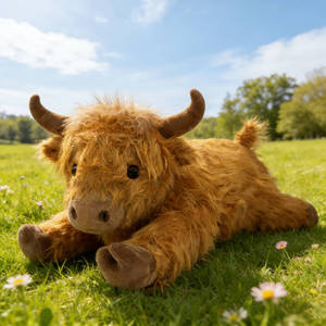 High-quality PP Cotton Super Soft Long Plush Scottish Highland <strong>Cow</strong> <strong>the</strong> Perfect Custom Gift - Product Image 2