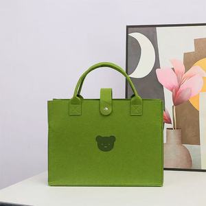 Nhà Máy OEM Giá Unisex Kinh Doanh Cảm Thấy Giản Dị Tote Túi Hai Vai Dây Đeo Biểu Tượng Tùy Chỉnh Bền Thân Thiện Với Môi Xách Tay - Product Image 5