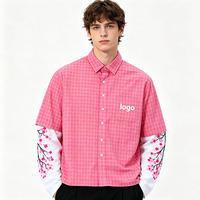 Chemises polo en coton personnalisées avec logo, pour hommes, coupe ajustée, style Chief Keef, kit sportif, tricotées, manches longues, sublimation, pour hommes