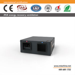 Système de ventilation à récupération de chaleur à économie d'énergie MVHR ERV HRV <span class=keywords><strong>avec</strong></span> <span class=keywords><strong>moteur</strong></span> AC 5000m3/h <span class=keywords><strong>avec</strong></span> filtre à charbon récupérateur d'air - Product Image 2