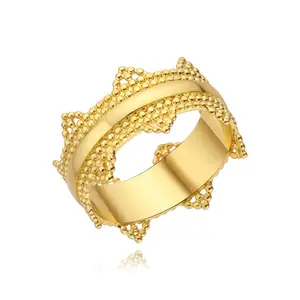 Keiyue latest ladies finger indian 18k gold plated rings design cz jewellery for girls hypoallergenic rings