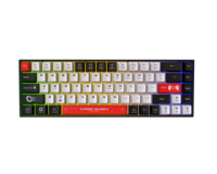 Jedel Clavier mécanique rétroéclairé RVB filaire à 68 touches, interrupteur bleu, USB, nouvelle compatibilité du système britannique pour Windows/MAC en plastique