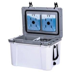 กล่องเก็บความเย็นแบบแข็งฉีดขึ้นรูปพลาสติก 35QT สำหรับแคมป์ปิ้งกลางแจ้ง - Product Image 1