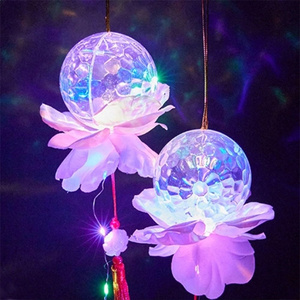 Nuovo bastone luminoso di proiezione del loto portatile lanterna per il nuovo anno di natale di Halloween Flash bastone magico palla ad aria - Product Image 6