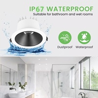 Lumière IP67 étanche LED Downlight 10W 18w 25w 36W plafonnier encastré pour salle de bain extérieure balcon hôtel centre commercial projecteur ce