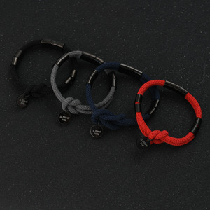 Custom High Quality Stainless Steel Magnetic Clasp Woven Bracelet Braided Paracord Rope Customized LOGO for <b>Men</b> Anniversary - Product Image 5