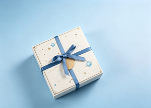 Rigid lid and base gift <b>box</b> made of high quality cardboard with die cutting lamination and gold stamping process - Product Image 5