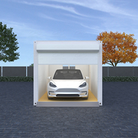 Garage/Atelier Conteneur Préfabriqué Moderne Spacieux Personnalisé pour Entreprise, Stockage de Marchandises, pour 1 ou 2 Voitures