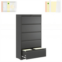 Meuble de Rangement Modulaire Métallique Verrouillable à 5 Tiroirs pour Sous Bureau avec Rangement Amovible – Idéal pour Bureau à Domicile, École, Entrepôt – Offre Spéciale