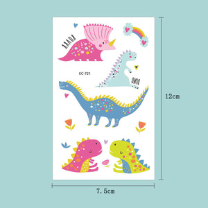 Nuevo impermeable <span class=keywords><strong>de</strong></span> los niños <span class=keywords><strong>de</strong></span> <span class=keywords><strong>dibujos</strong></span> animados tatuaje pegatinas personalizada dinosaurio pasta <span class=keywords><strong>de</strong></span> animal - Product Image 5