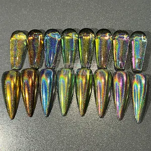 Holographic Nail Powder Chrome Laser Mirror Glitter Design Nail